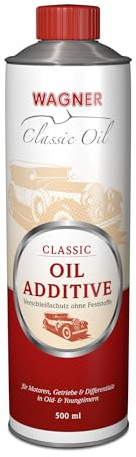 Wagner Classic Oil Additive Ohne Feststoffe, Motoröl Additiv Als Verschleißschutz Für Motoren Getriebe Differentiale Hydraulikanlagen Nasskupplungen | Öl Additiv Benzin- Diesel-&Gasmotor | 500 ml