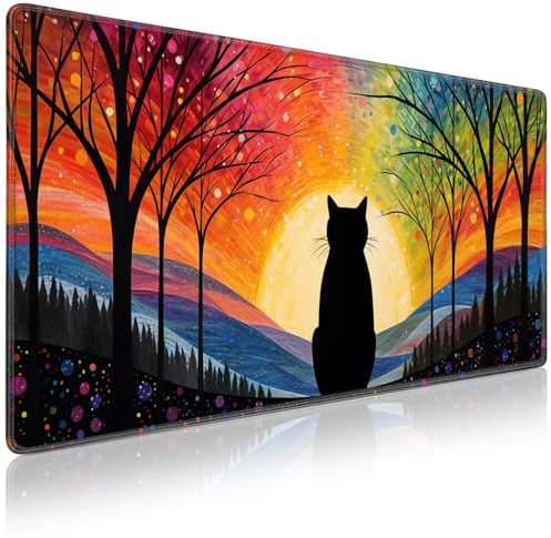 Acezeek Mouse Pad Da Gioco, Mousepad Xxl 900 * 400mm Desk Pad Con Impermeabile E Anti-Slip Base Per Office & Home Velocità Migliorata (Arcobaleno)