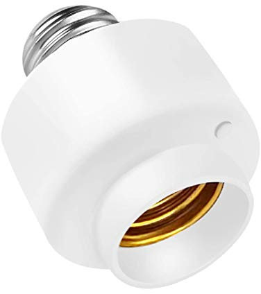 Quystetes 1 Pack Tuya Smart Life WiFi Smart Light Bulb Socket Adapter E27 Switch Lamp Base Holder for Home