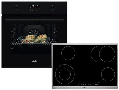 AEG AB33BP Set Pyrolyse Backofen BPK53516XB + Glaskeramikkochfeld HK834060XB