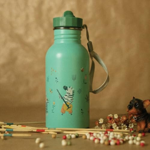 MES COURSES EN VRAC Gourde inox pour enfants - Animaux rock