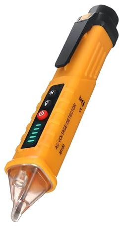 Voltage Tester Pen, 12V-1000V Non Contact Electric Tester Pen, Adjustable Sensitivity NCV Volt Stick, Live/Null Wire Checker and Breakpoint Finder, AC Voltage Detector with LED Flashlight