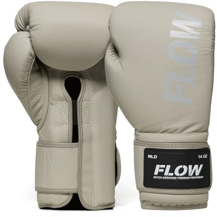 Flow Challenge Gants de Boxe en Cuir Véritable – Coupe Tight-Fit Ajustée pour Un Contrôle Précis – Sparring, Sac de Frappe, Muay Thai, Kickboxing & MMA – Homme et Femme