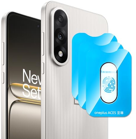 zZjoOoj 3 piezas Protector de pantalla compatible con OnePlus Nord 5 Cristal Protector, Antiarañazos, Alto Claro Cristal Protector de Pantalla Accesorios para OnePlus Nord 5