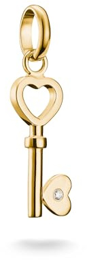 Thomas Sabo Charm Club Connect Charms - 925 Silver Charm Pendant Lucky & Love Designs, one size, Sterling Silver, Zircon