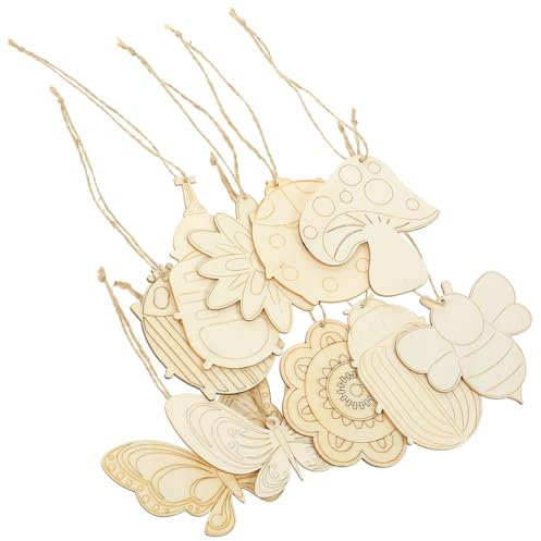 HOMSFOU 30stücke Unbehandelte Holzplatten Holzausschnitte Für Basteln Tier Und Pflanzenformen Massivholzbretter Zum Malen Und Dekorieren