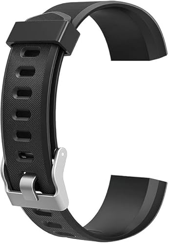Dwang Black Soft Silicone Bands Replacement Strap for ID115PLUS HR/ID115PLUS Soft Breathable Sport Adjustable Replacement Strap
