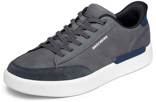 Skechers Herren Verloma Radical Slip-InTurnschuhe, Charcoal Synthetic/Suede, 43 EU