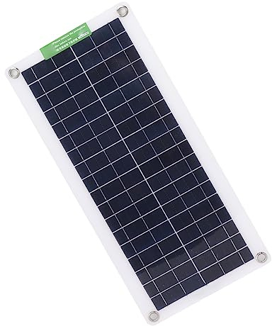 Fafeicy Panneau Solaire Monocristallin Portable 30 W, Silicium Monocristallin, Léger et Efficace, Idéal pour les Besoins de Charge de Voiture, Camping-car, Bateau Marin