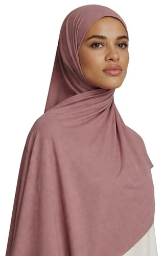 bhb 100% Baumwolle Cotton Jersey Hijab – Damen Kopftuch – Premium Qualität – 180x100 cm – Weich, Atmungsaktiv & Blickdicht
