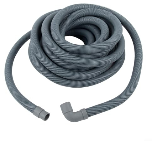 Ablaufschlauch für Waschmaschine, 10 m, Verlängerungsschlauch mit 2223 mm Winkelstück, kompatibel mit Geschirrspülern und den meisten großen Geräten, einfach zu installieren