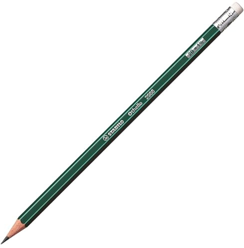 STABILO - Bleistift mit Radierer - Othello - Einzelstift - Härtegrad 2B
