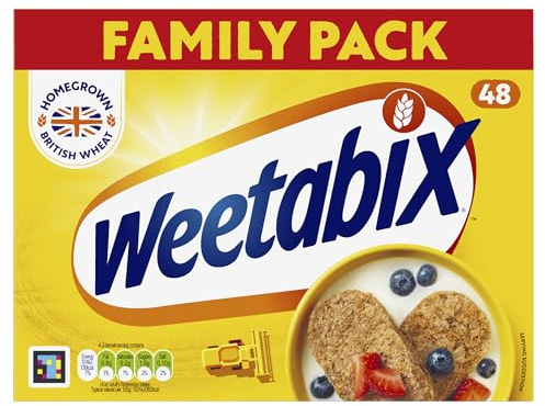Weetabix Wholegrain Breakfast Cereal, Pack of 48 Biscuits Total