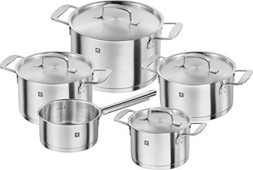 Zwilling Base bateria de Cocina, Metal, Color Acero Y Blanco, 560 cm, 5 Unidades
