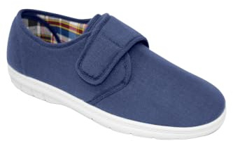 Chums Men's Wide Fit Canvas Touch and Close Shoe Navy