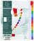 Exacompta 4112E Karton-Register 1-12 für DIN A4 MAXI aus Karton 12-teilig volle Höhe 24 x 29,7 cm weiß, bunte verstärkte Taben mit Indexseite Trennblätter Trennstreifen Ordner-Register