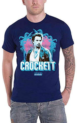 Miami Vice Herren HYB-MT-UV-1-MV001-H55-16-XL T-Shirt, Navy Blue, XL