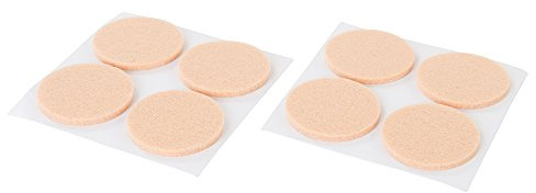 FIXMAN 621423 Selbstklebende Filzgleiter, 8er-Pckg. 38 mm, rund