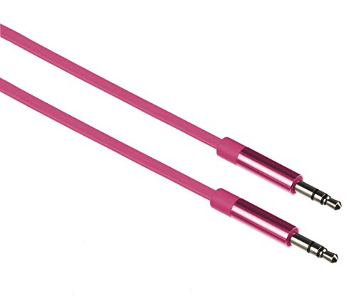 Kit 3.5 mm 1 m Aluminium Aux Audio Cable - Pink