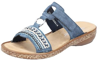 Rieker Women's Frühjahr/Sommer 628m6 Mules, Blue, 3.5 UK