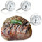 com-four® 3x Bratenthermometer aus rostfreiem Edelstahl - analoges Fleischthermometer - Grillthermometer - Fleischnadel - 7 cm (03 Stück - klein)