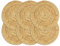 vidaXL 6X Tischset Platzmatte Platzset Platzdeckchen Platzdecke Tischdeko Platzmatten Tischmatte Untersetzer Uni Natur 38cm Rund Jute