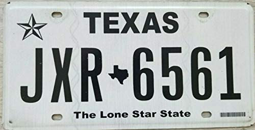 TammieLove Texas Nummernschild Jxr 6561 15,2 x 30,5 cm Nummernschild