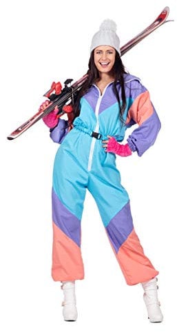WILBERS & WILBERS - Damen Kostüm Ski Sport - Overall Winter - Karneval Fasching - einteiliger Overall lila-blau - Größe M/38-40