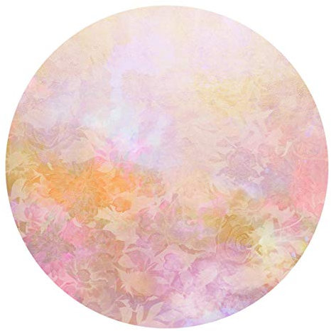 Runde Tapete selbstklebend Strahlender Blütentraum in Pastell 225x225cm