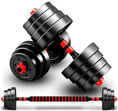 MaxStrength Adjustable Dumbbell Barbell Strength Training Weight Lifting Set Home Gym Bicep Vinyl Dumbell Pair 25kg