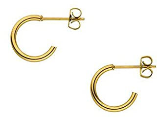 PURELEI® Eye Creolen Ohrringe (Gold, Silber, Rosegold), Kleinen Creolen für Damen aus langlebigem Edelstahl, Perfekt Geschenke für frauen, Wasserfeste ohrringe, Durchmesser 10 mm