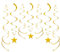 GAKA FAVOR 30 Stück Wirbel Deko Gold Stern Spiralen Girlande Folien Deckenhänger Stern DoppelSpiral Deko für Geburtstag, Hochzeit, Silvester oder Karneval Partydeko