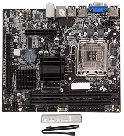 Placa Base M ATX de Doble Canal DDR3 Velocidad de Transferencia Rápida Placa Base de Computadora de Escritorio, Componentes de Computadora Compatibles con CPU de 771/775 Pines