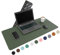 WURK Schreibtischunterlage [90 cm x 43 cm] - Premium Qualität - Mauspad - Große Schreibunterlage - Mauspad XXL - Rutschfeste Unterlagenmatte - Desk Mat - PU Leder Inklusive Kabelclip (Grün)