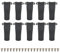 Yunseity 10 Piezas de Repuesto de Clip de Cinturón de Plástico, Clip de Radio BF 888S para Radios BF 666S, BF 777S, BF 888S, BF 999S, T 200S, con Tornillos