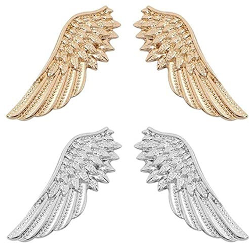 2 Paare Trendy Broschen Stecknadel Für Frauen Eleganter Engel Brosche Kragen Pins Schmuck Für Männer Kleidung Hemden Anzug Anzug