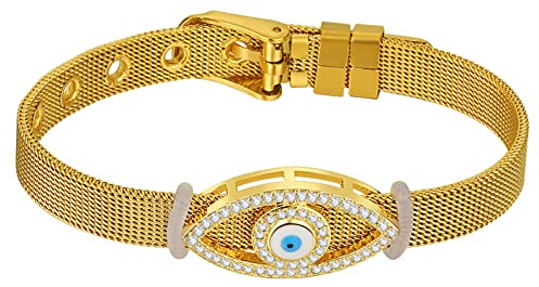 Flongo Mesh Armband Damen Armkette Mit Zirkon Schmetterling verstellbare Weite Edelstahlarmband einstellbar Abnehmbar