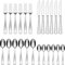 Oneida Moda 24 Piece Cutlery Set - Stainless Steel Cutlery Set for 6, Heavy Weight & Mirror Finish, Rust Resistant & Dishwasher Safe Flatware, Silver