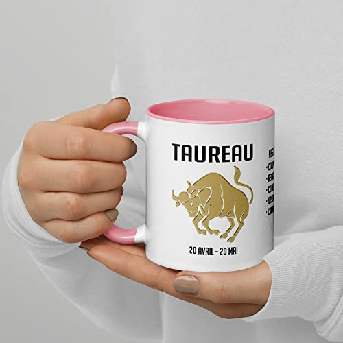 Mug Coloré Signe zodiaque astrologique Taureau - Idée cadeau
