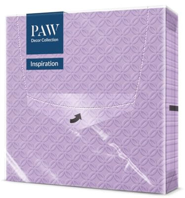 PAW - Geprägte Servietten 3-lagig (33 x 33 cm) I 20 Stück I Perfekt für Geburtstage, Partys, Hochzeiten, Kommunion, Feiern I Tischdeko Strukturierte Papierservietten I Inspiration Modern (violet)