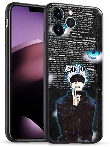 HWLHJJ Japanische Anime-Mode, weiche Silikon-Druck-Schutzhülle für Manga-Handyhülle (Satoru Gojo, für iPhone XS Max)