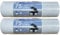 Clearly Pedal Bin Liners, 2 Rolls of 75 Bags (150 Total), 10L Flat Top Bin Liners for Home or Office