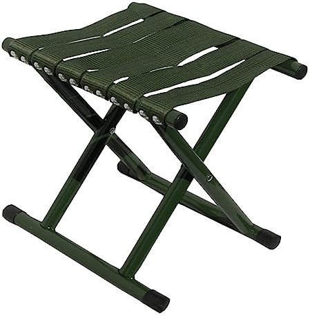 Vastsea Sgabello da Campeggio Pieghevole, Sgabello da Pesca Pieghevole, Sedia Pigra Portatile, Adatta per Viaggi all'Aperto, Barbecue, Campeggio(Verde)
