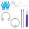 NIUSIMAN 16G Cartilage Ear Piercing Kit Septum Piercing Kit 14G Piercing Needles Disposable Piercing Clamps Horseshoes Captive Ring Self at Home Septum Ear Piercing Tool Kit