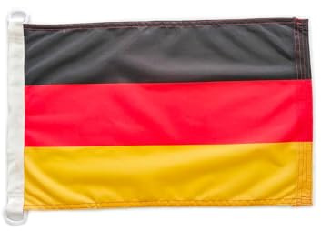 Drapeau allemand Pandiui23 45 cm x 30 cm - Patriotique, polyvalent, extérieur, bateau, événements sportifs, noir, rouge, doré