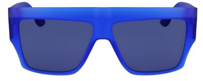 Karl Lagerfeld KLJ6148S 433 Matte Electric Blue Sunglasses Unisex Iniettato, Modified Rectangle, 57