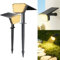 FIFlying Solarlampen für Außen Garten, 2 Stück 2800K Warmweiß Solarstrahler, Solarleuchte mit IP67 Wasserdicht, 3 Beleuchtungsmodi, für Außen, Garten, Rasen, Anlage, Statue, Hof, Wege