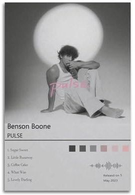 Zamm Benson Boone Pulse Album-Poster, Wandkunst, Leinwandgemälde, Wohnzimmer, Schlafzimmer, Heimdekoration, Büro, Wandposter, Fitnessstudio, Kunstmalerei, 30 x 45 cm