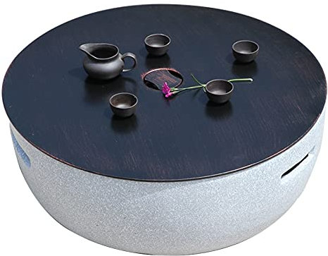 Foyer extérieur, terrasse de jardin, table de barbecue en pierre d'imitation, brasero à bois extérieur avec écran d'allumage et tisonnier, table de loisirs en pierre d'imitation (taille : Kit-2) ()