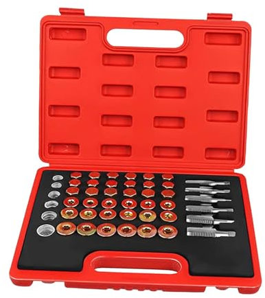 Okiyakusama Ölwannen-Gewindereparatursatz, M13-m22, Ersatzzubehör aus Edelstahl, wiederverwendbarer Reparatursatz für Ölablassschrauben mit Dichtscheiben, 114 Stück M13 M22